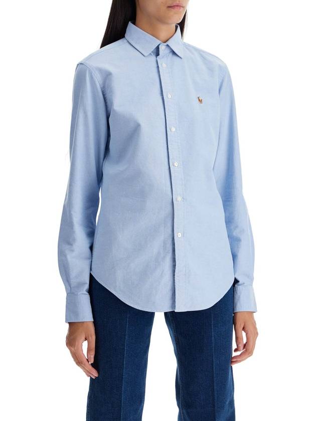 Pony Classic Fit Long Sleeve Shirt Blue - POLO RALPH LAUREN - BALAAN 3