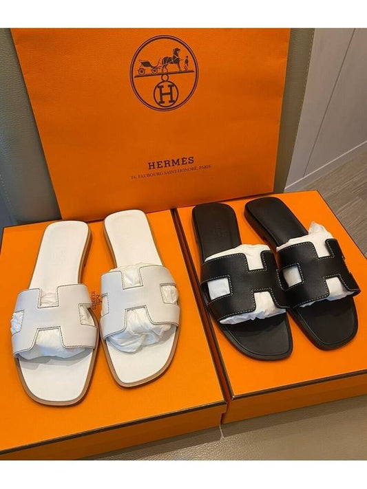 Oran slipper sandals white 365 - HERMES - BALAAN 1