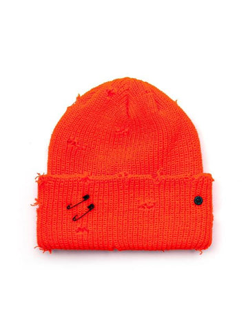 Ripped Custom Long Beanie Orange - BLACKBLOND - BALAAN 1