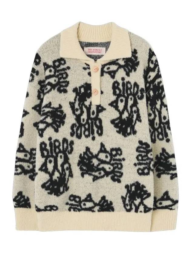 Kids Bird All Over Knit Cream F24070 217XX - THE ANIMALS OBSERVATORY - BALAAN 2