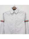 Women's Armband University Striped Oxford Shirt Medium Grey - THOM BROWNE - BALAAN 5