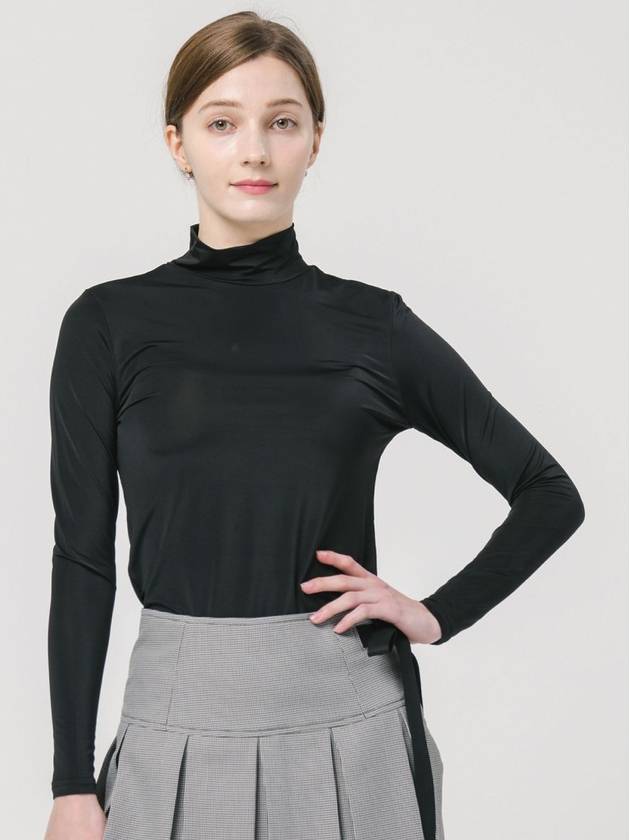 Functional Cool Inner Black Mock Neck Long Sleeve T-Shirt DO3232TS11-5 - DOYOUKNOWMC GOLF WEAR - BALAAN 1