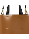 Museo Leather Logo Mini Tote Bag Brown - MARNI - BALAAN 11