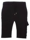 Light Fleece Utility Shorts Black - CP COMPANY - BALAAN 3