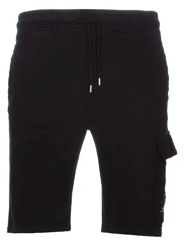 Light Fleece Utility Shorts Black - CP COMPANY - BALAAN 7