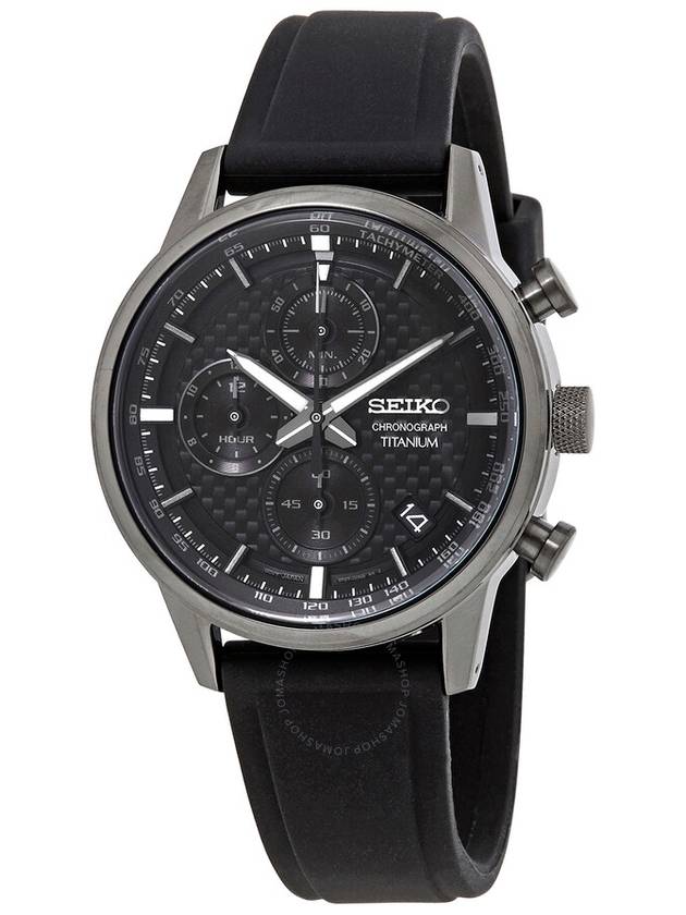 Seiko Chronograph Quartz Black Dial Black Titanium Men's Watch SSB393 - SEIKO - BALAAN 1