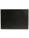 Pebble Grain Leather Large Zipper Laptop Holder Black - THOM BROWNE - BALAAN 5