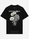 Flower Print Back Logo Short Sleeve T-Shirt Black - WOOYOUNGMI - BALAAN 2