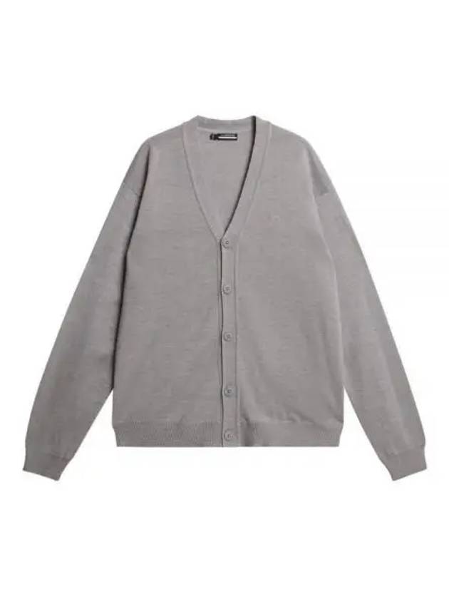 Lucas Merino Wool Knit Cardigan Grey - J.LINDEBERG - BALAAN 1