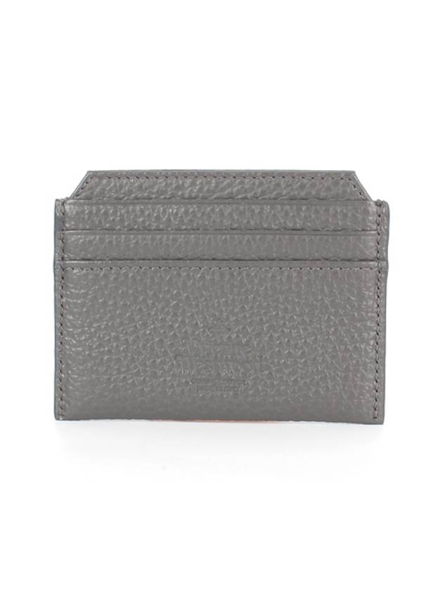 Grain Leather Slim Card Wallet Grey - VIVIENNE WESTWOOD - BALAAN 3