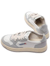 Men's Medalist Low Leather Sneakers Grey White - AUTRY - BALAAN 7