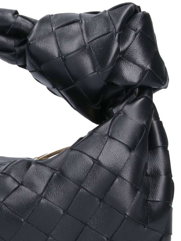 Jodie Intrecciato Small Tote Bag Black - BOTTEGA VENETA - BALAAN 4