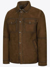 Italian pocket point brown goat leather jacket ALJP124 - IKALOOOK - BALAAN 5