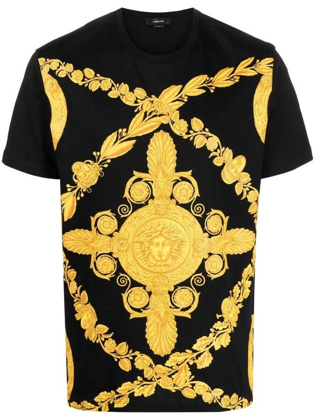 Machera Baroque Short Sleeve T-Shirt Black - VERSACE - BALAAN 2