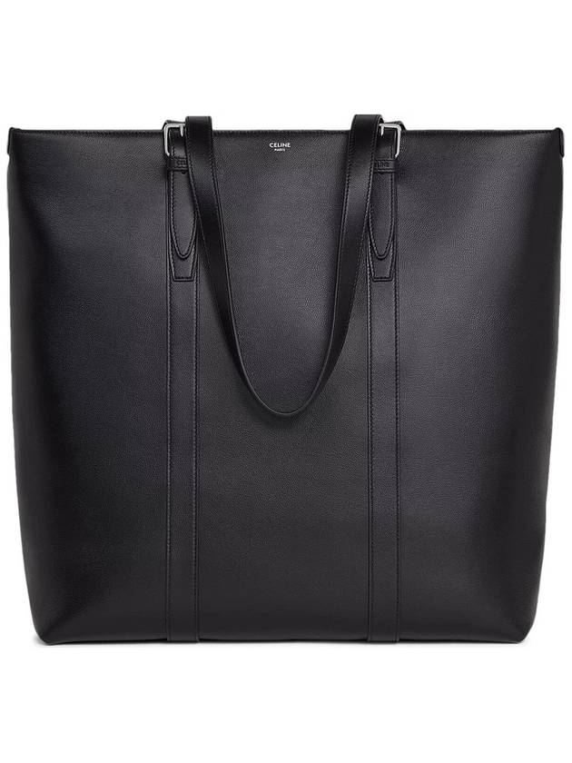 Cabas Buckle Smooth Calfskin Tote Bag Black - CELINE - BALAAN 2