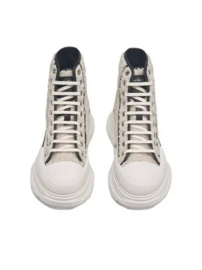 Shearling Tread Slick High Top Sneakers Natural - ALEXANDER MCQUEEN - BALAAN 2