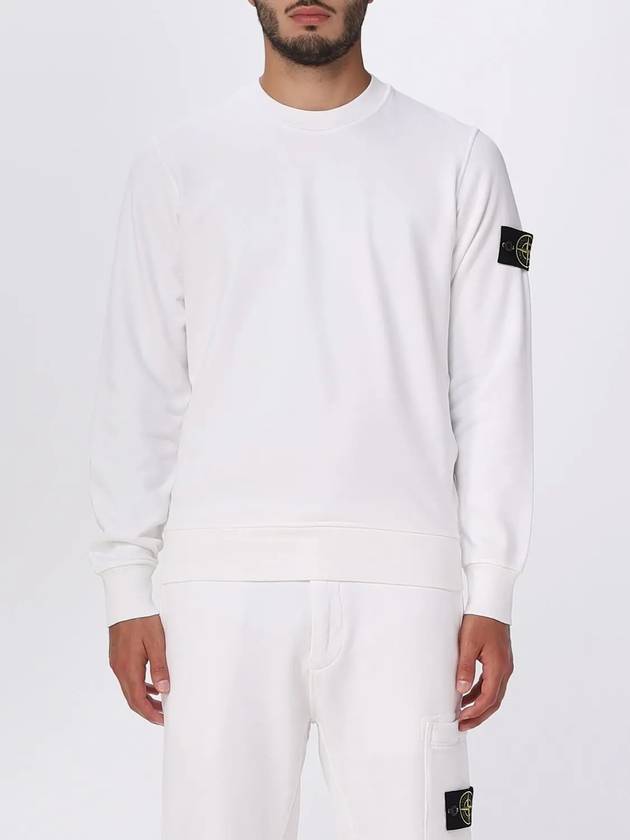 Wappen Patch Crew Neck Sweatshirt White - STONE ISLAND - BALAAN 5