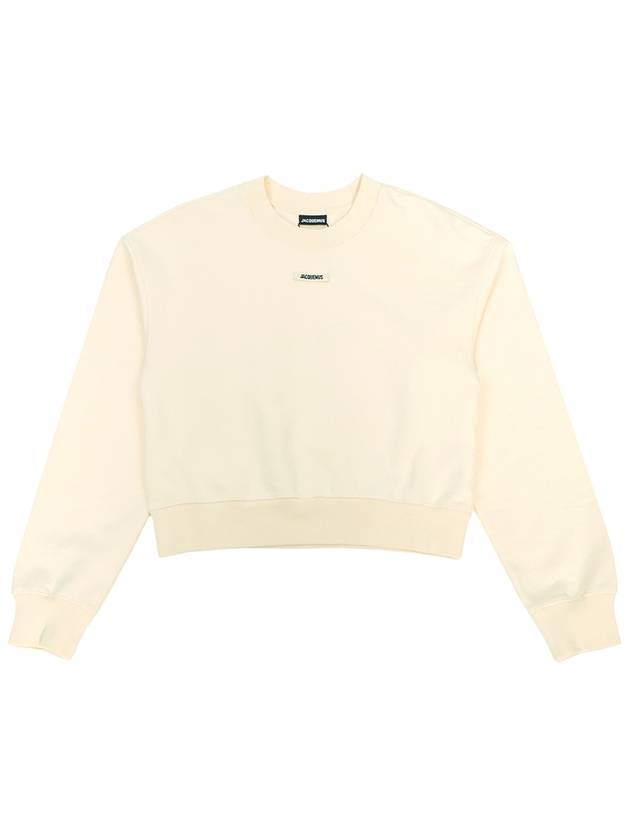 Le Grosgrain Logo Pullover Cotton Knit Top Beige - JACQUEMUS - BALAAN 2