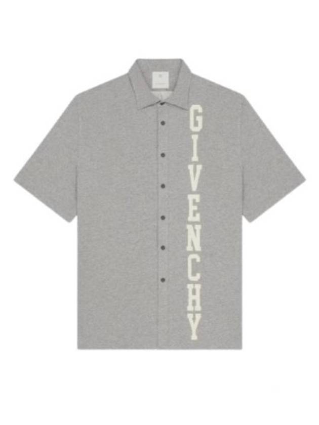 College Cotton Short Sleeve Shirt Grey - GIVENCHY - BALAAN 2