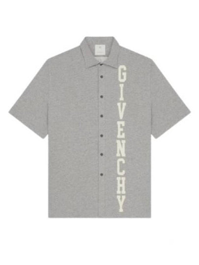 College Cotton Short Sleeve Shirt Grey - GIVENCHY - BALAAN 2