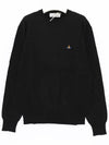 ORB Embroidered Crew Neck Knit Top Black - VIVIENNE WESTWOOD - BALAAN 2