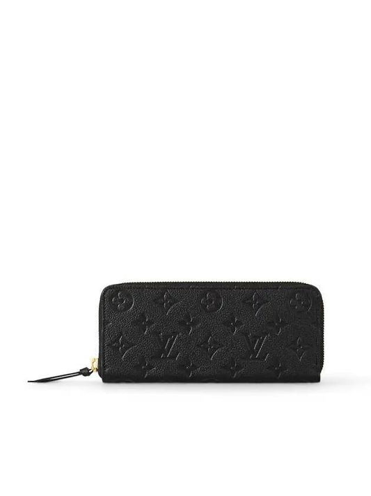 Clémence Monogram Empreinte Leather Long Wallet Black - LOUIS VUITTON - BALAAN 2