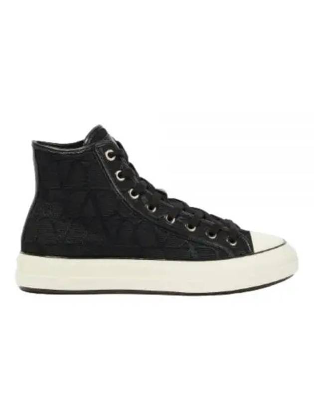 Toile Iconographe Total Loop High Top Sneakers Black - VALENTINO - BALAAN 2