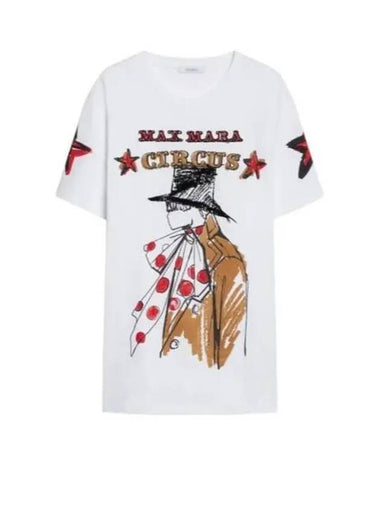 Mara Cotton Short Sleeve T-Shirt White - MAX MARA - BALAAN 1