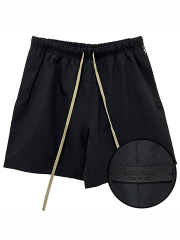 Logo Nylon Soccer Shorts Black 160BT244370F - FEAR OF GOD ESSENTIALS - BALAAN 1