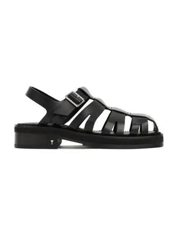 Sandals Fishman Leather Black - AMI - BALAAN 1