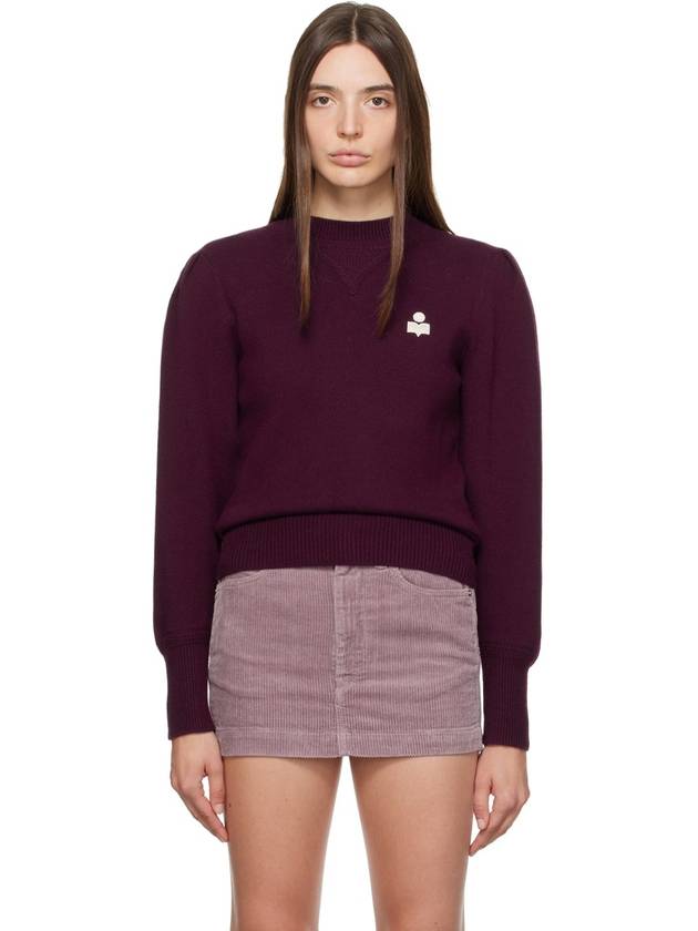 Kelaya Embroidered Logo Knit Top Dark Plum - ISABEL MARANT - BALAAN 2