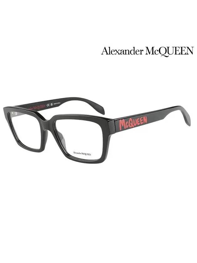 Eyewear Square Acetate Eyeglasses Black - ALEXANDER MCQUEEN - BALAAN 3