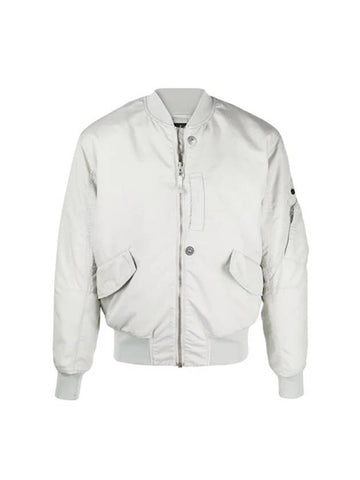 Men's Shadow Project Hollowcore Bomber Jacket Light Grey - STONE ISLAND - BALAAN 1