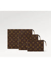 Trio Toilet Monogram Coated Canvas Pouch Bag Brown - LOUIS VUITTON - BALAAN 2