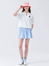 Cool Air Span Ribbon Tie Skirt UPF50 BLUE - MONBIRDIE GOLF - BALAAN 3