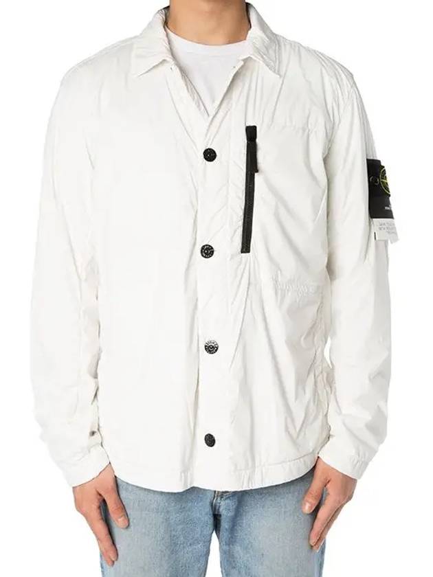 Skin Touch Nylon Garment Dyed Jacket White - STONE ISLAND - BALAAN 4