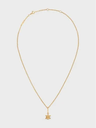 Triomphe Solitaire Necklace Gold Finish Brass - CELINE - BALAAN 2