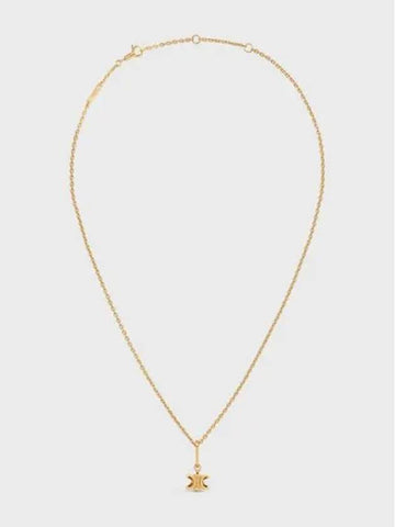 Triomphe Solitaire Necklace Gold Finish Brass - CELINE - BALAAN 1