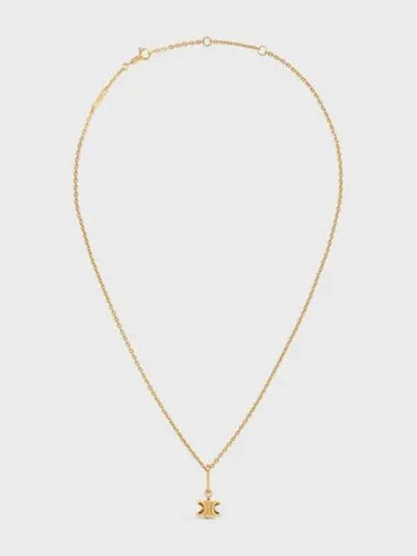 Triomphe Solitaire Necklace Gold Finish Brass - CELINE - BALAAN 1