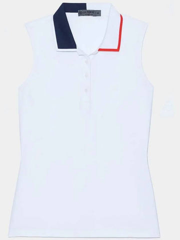 Contrast Collar Silky Tech Nylon Sleeveless Polo G4LS23K860C SNO - G/FORE - BALAAN 1