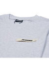 Le Gros Grain Logo Short Sleeve T-Shirt Grey - JACQUEMUS - BALAAN 4