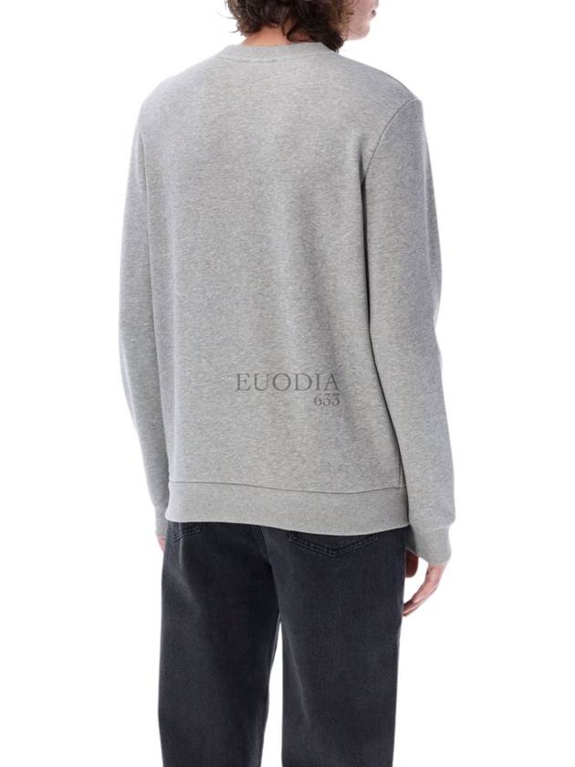 Logo Print Cotton Sweatshirt Heather Grey - A.P.C. - BALAAN 3