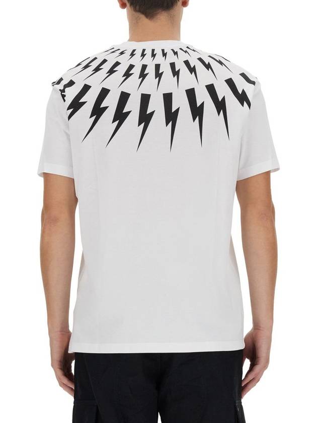 Neil Barrett "Fairisle Thunderbolt" T-Shirt - NEIL BARRETT - BALAAN 3