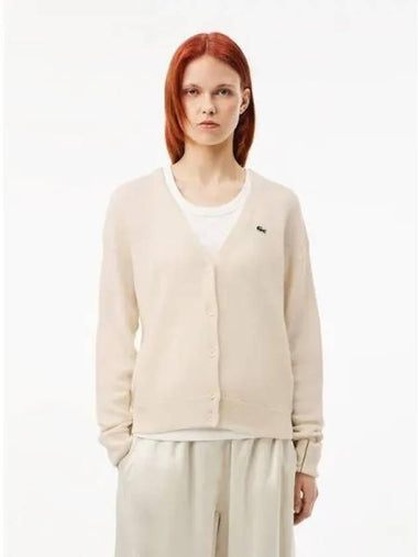 Women s Ring Slings V neck Spring Fall Cardigan AF9545 54N 70V Domestic Product GQ2N24090541833 - LACOSTE - BALAAN 1