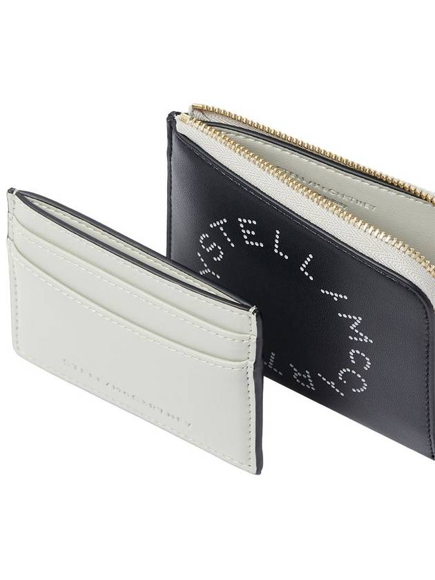 Logo Zipper Card Wallet Black - STELLA MCCARTNEY - BALAAN 5