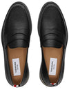 Pebble Grain Rubber Sole Penny Loafer Black - THOM BROWNE - BALAAN 5