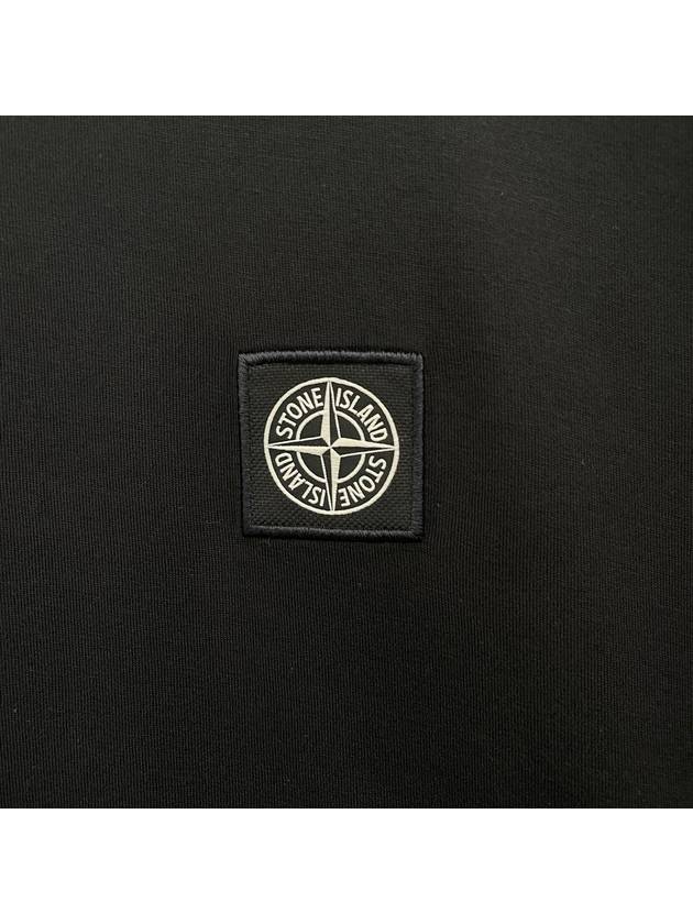 Logo Patch Short Sleeves T-Shirt Black - STONE ISLAND - BALAAN 5