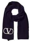 Virgin Wool Muffler Navy - VALENTINO - BALAAN 2