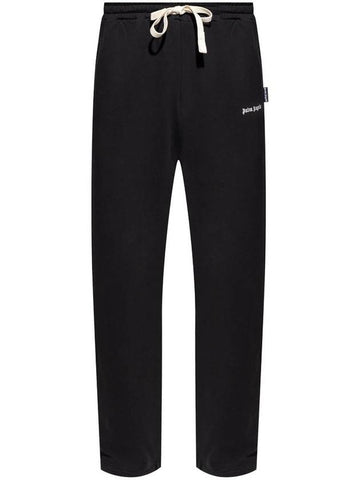 Palm Angels Classic Logo Embroidered Sweatpants - PALM ANGELS - BALAAN 1