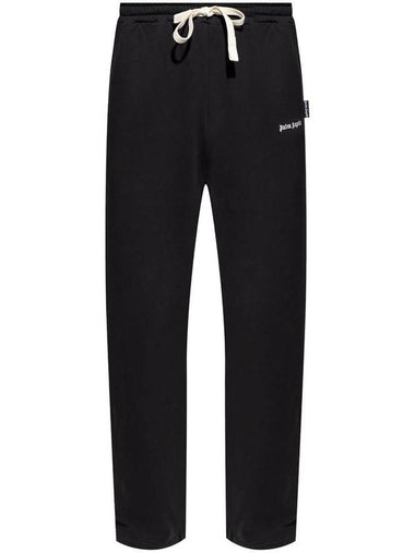 Palm Angels Classic Logo Embroidered Sweatpants - PALM ANGELS - BALAAN 1